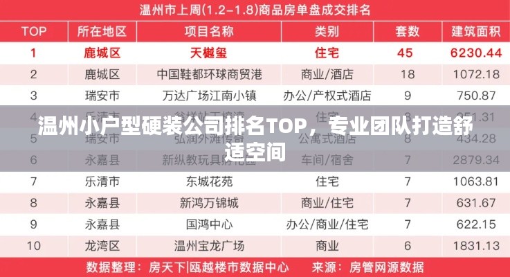 温州小户型硬装公司排名TOP，专业团队打造舒适空间