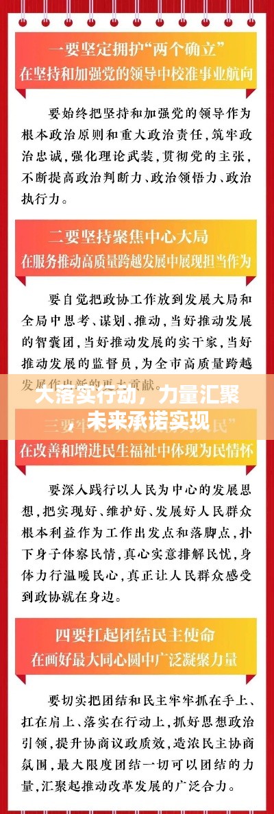 大落实行动，力量汇聚，未来承诺实现