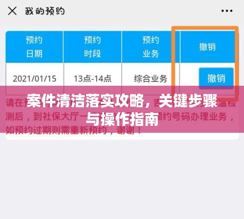 案件清洁落实攻略，关键步骤与操作指南