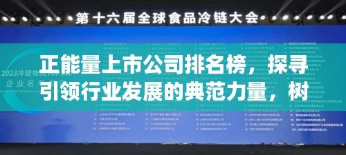 正能量上市公司排名榜，探寻引领行业发展的典范力量，树立行业标杆！